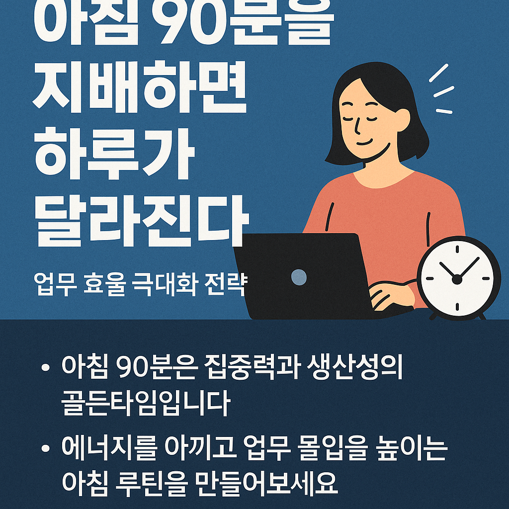 90분 아침 투자를 위한 업무 전략