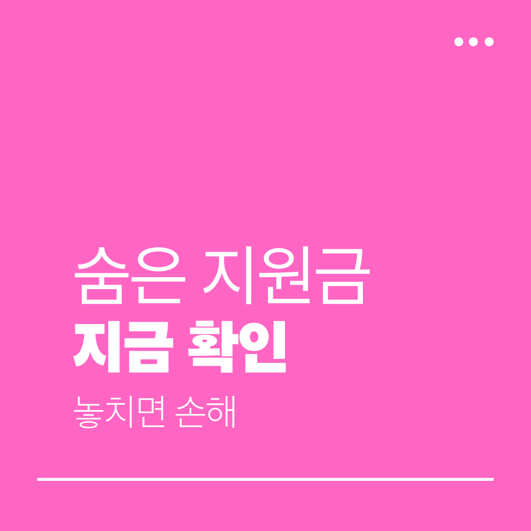 숨은 정부지원금 찾는 방법 2026 보조금24 복지로 조회 사이트 정리