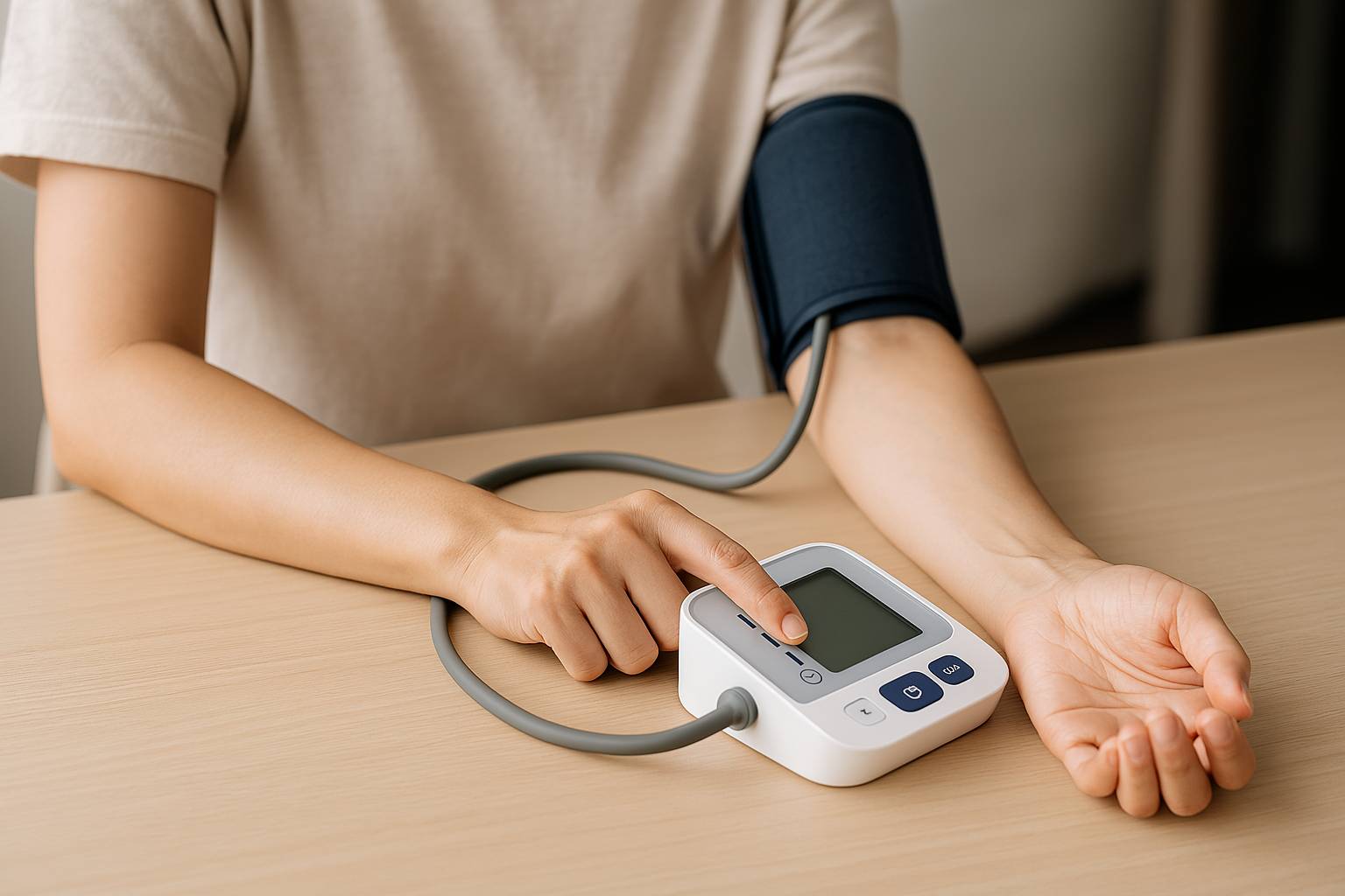 혈압 재는 사람