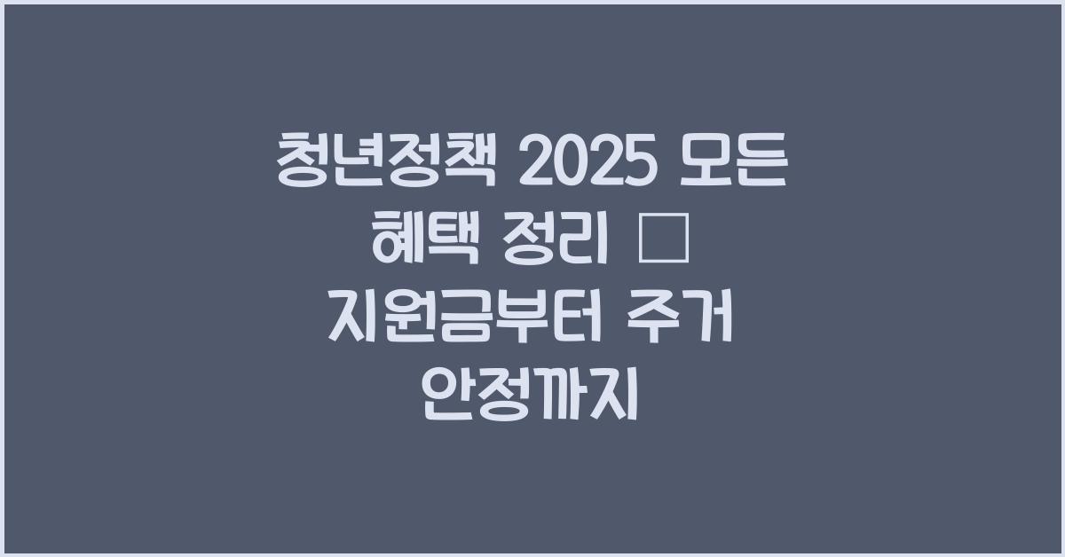 청년정책 2025