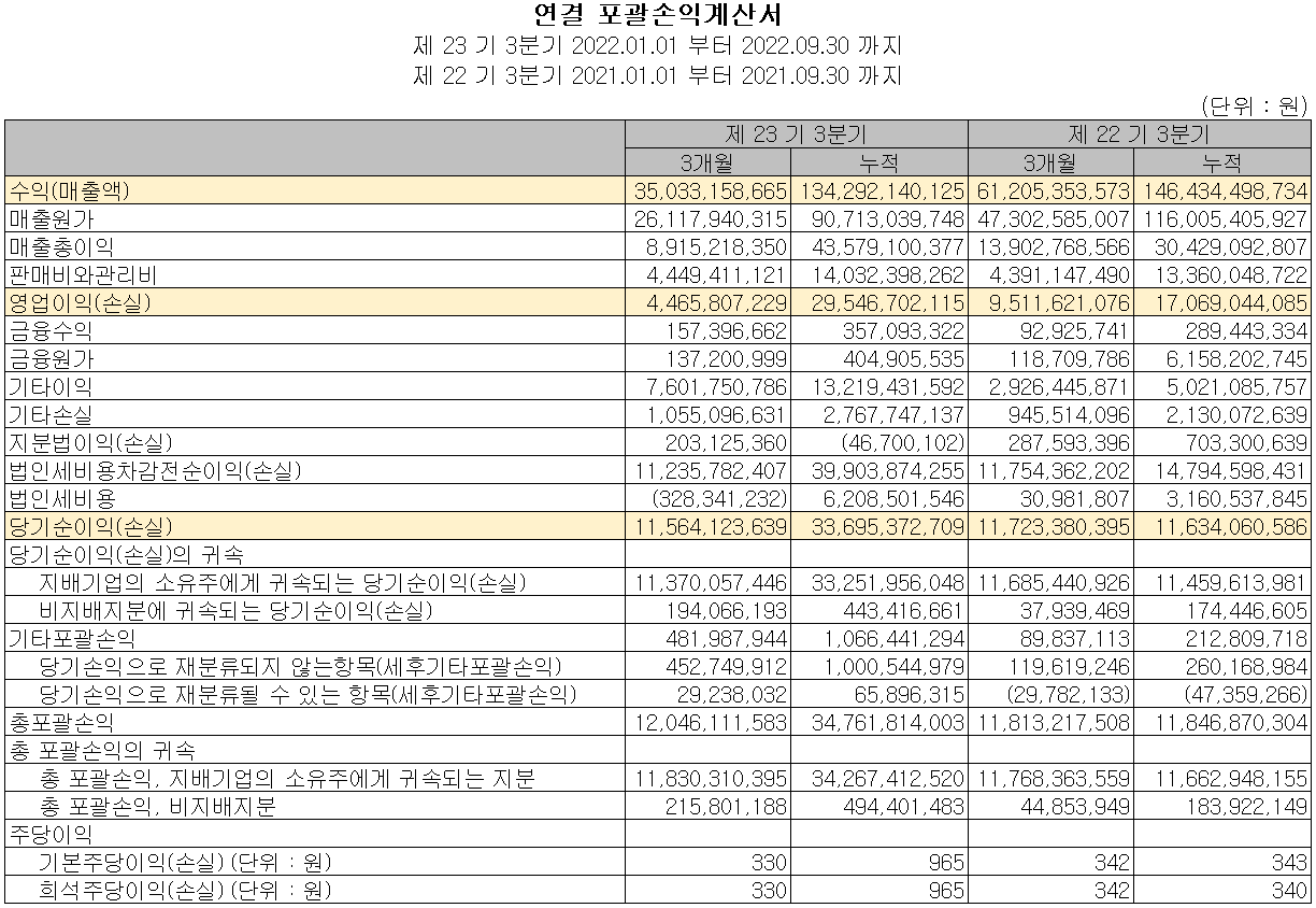 제주반도체 - 손익계산서