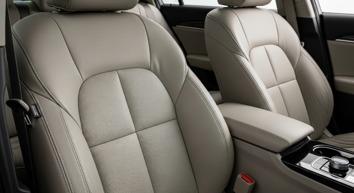 세미아닐린 가죽 시트의 디테일