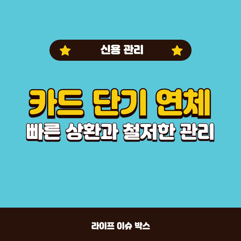 카드 단기 연체