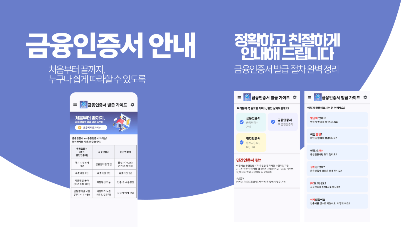 금융인증서 발급 가이드, 금융인증서 발급, 금융인증서