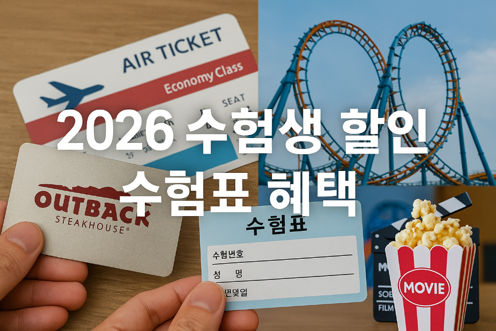 2026 수험생 수험표로 받는 특급 할인혜택 총정리