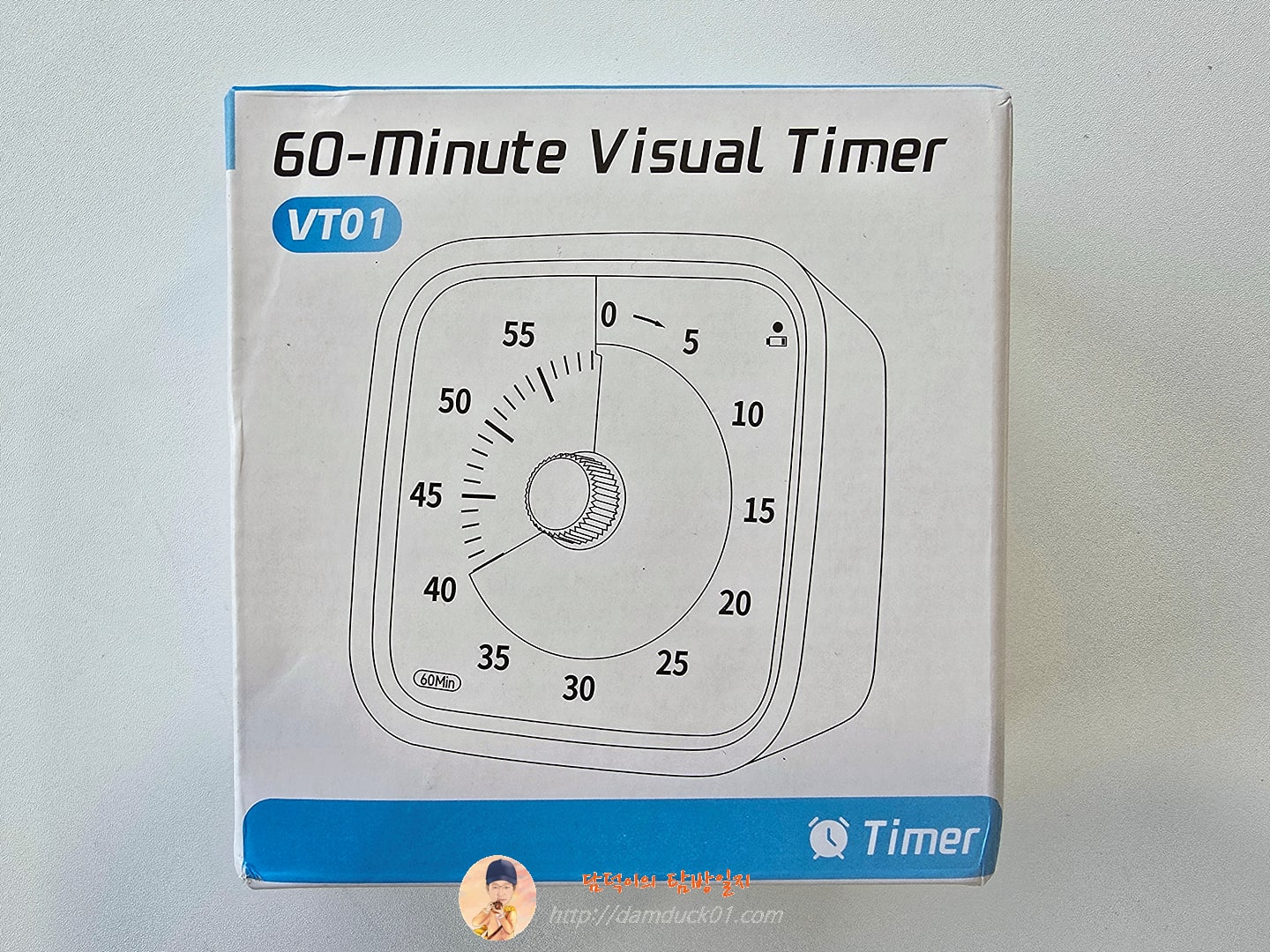 Yunbaoit VT01 업그레이드된 60분 비주얼 타이머(보호 케이스 포함) 어린이를 위한 자동 카운트다운 타이머