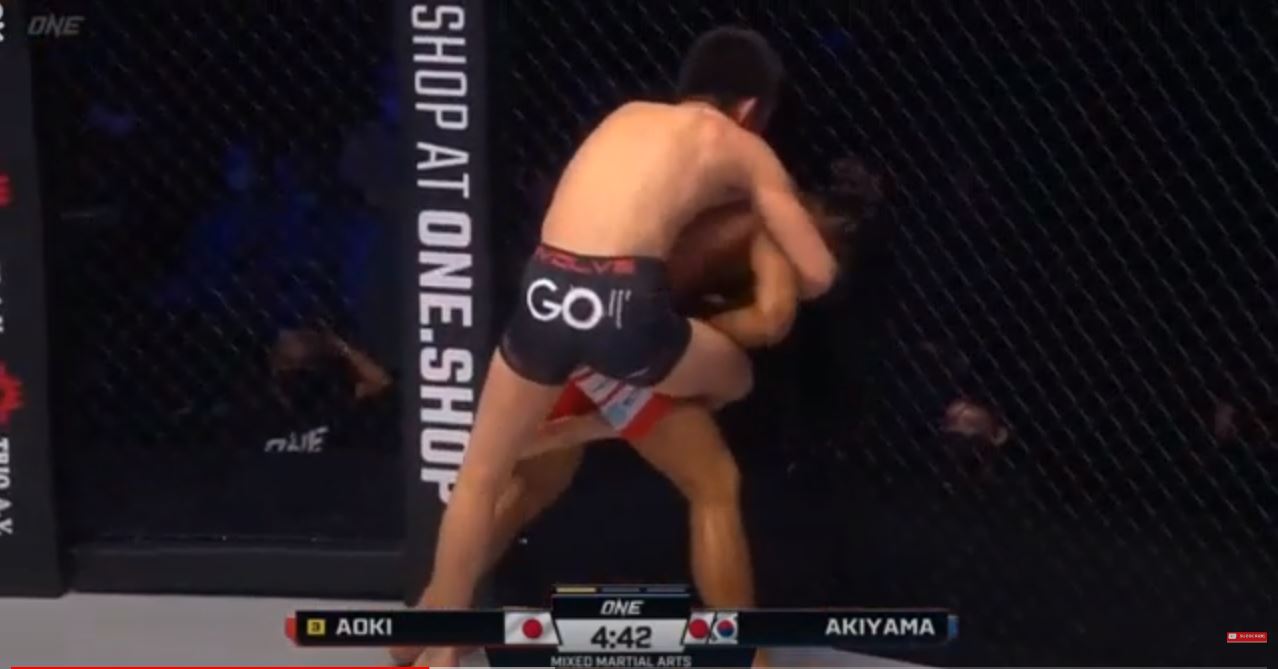 추성훈 뒤에서 초크기술을 쓰는 아오키