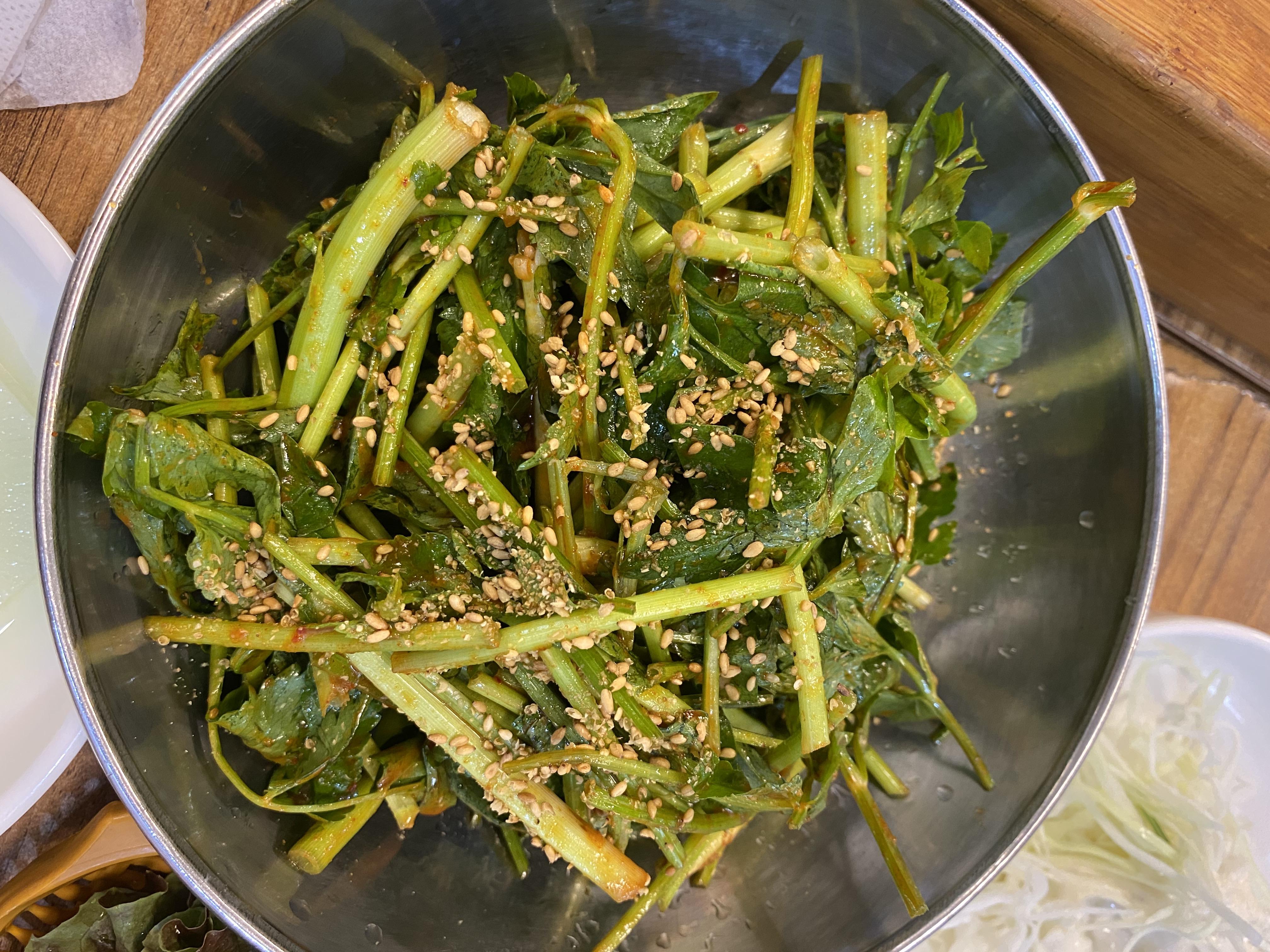 왕십리 오리사냥 부추