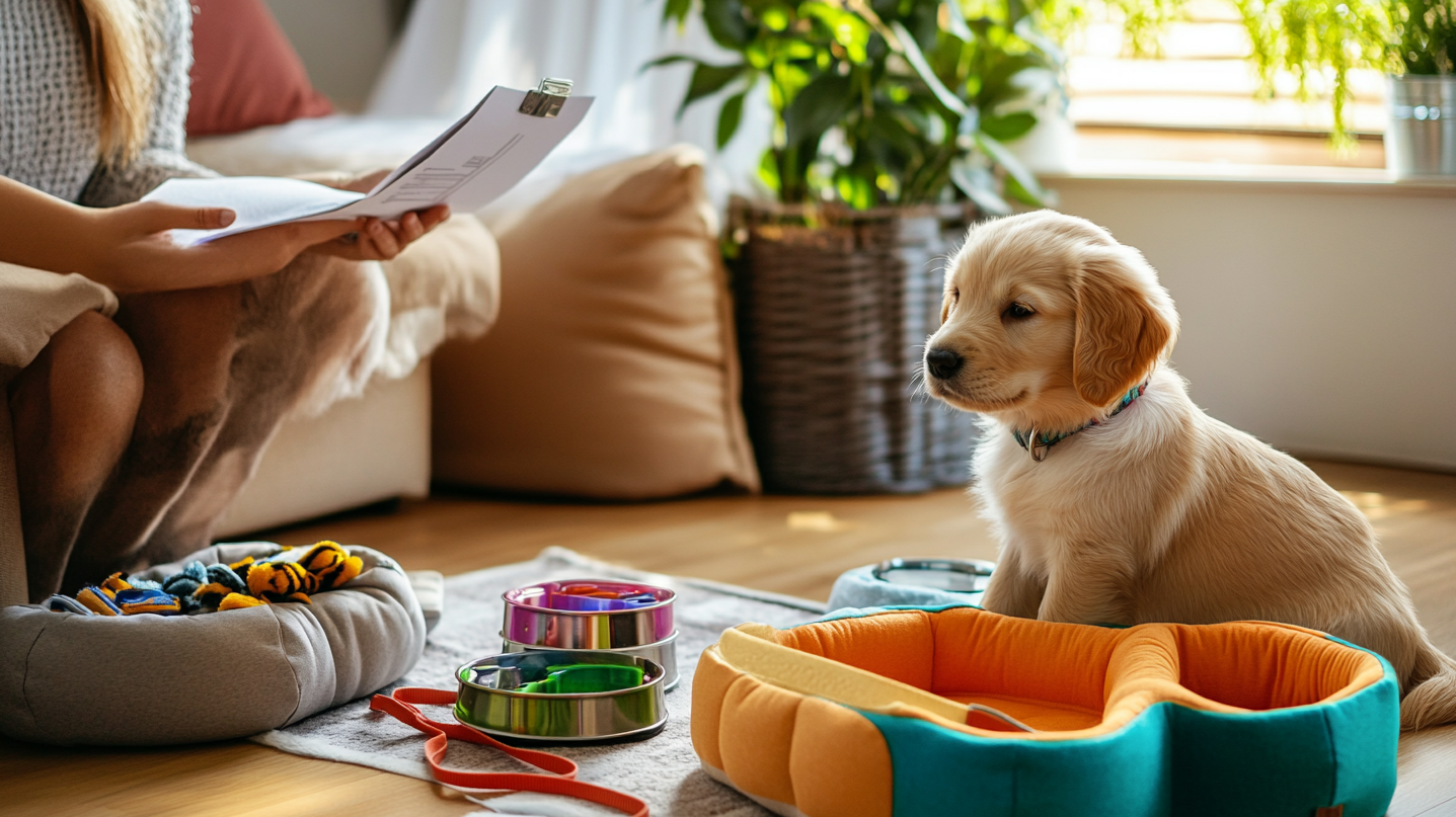 거실에서 아늑하게 쉬고 있는 강아지