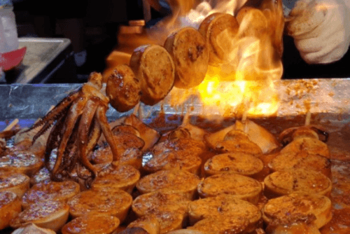 동문재래시장-야시장-오징어구이