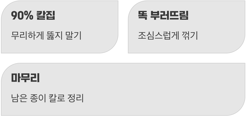 마지막 한 끗, 뒷면 처리