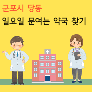 군포시 당동 일요일 문여는 약국 찾기