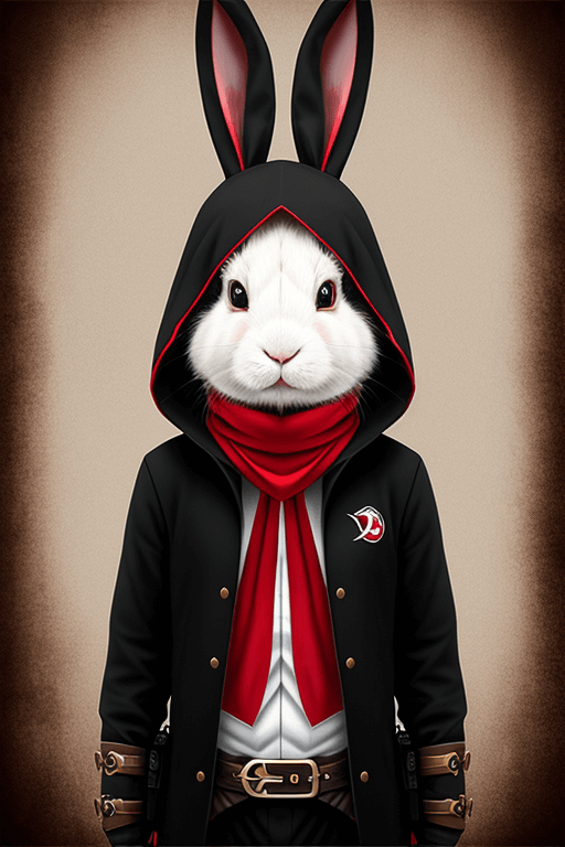 Playground AI로 생성한 그림(1) - 토끼를 사랑한 암살자