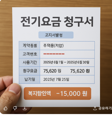 2025년 전기요금 복지할인 제도 총정리 관련 사진