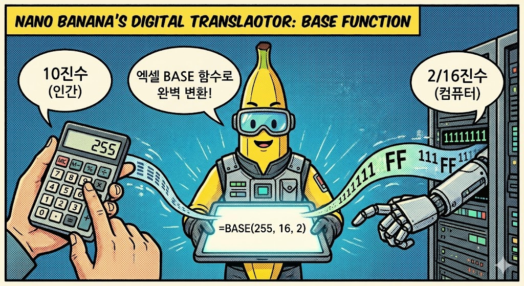BASE: 엑셀로 정복하는 컴퓨터의 언어, 10진수에서 2진수와 16진수로의 완벽한 변환
