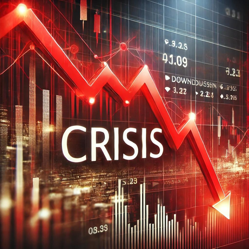 주식 가격 위기를 표현한 이미지