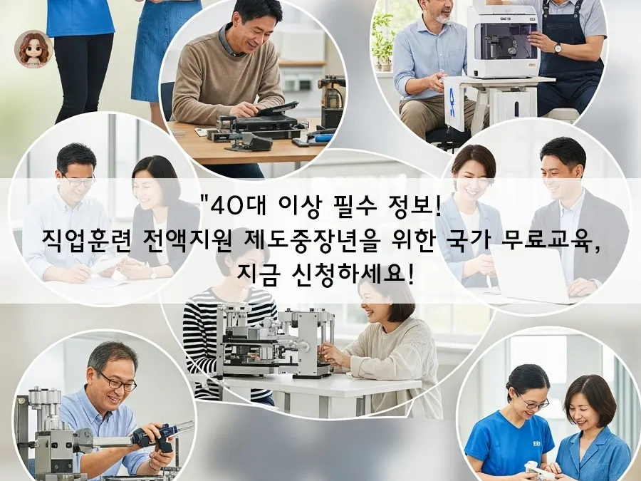 중장년 무료 직업훈련 지원제도 신청하세요