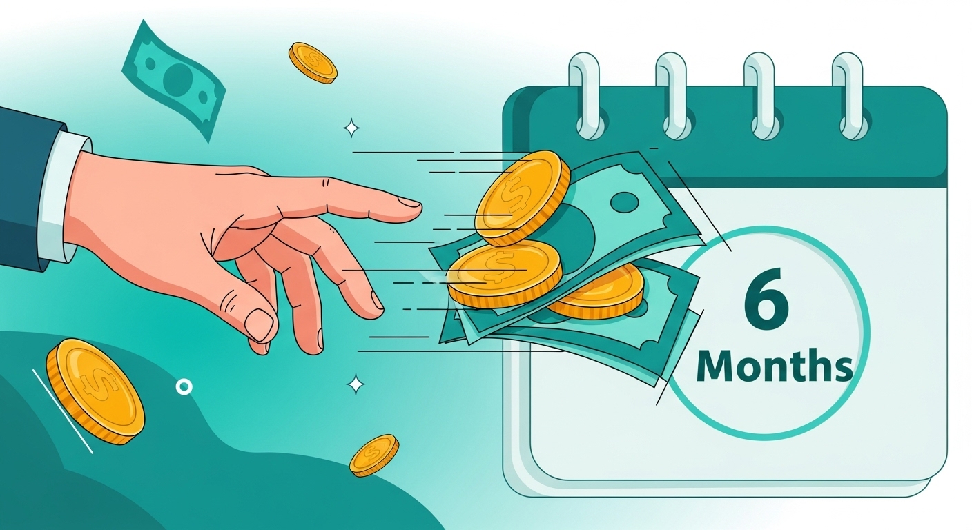 청년근속인센티브의 6개월 조기지급으로 청년이 빠르게 재정 지원을 받는 모습.