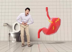 아랫배 아파하는 사람