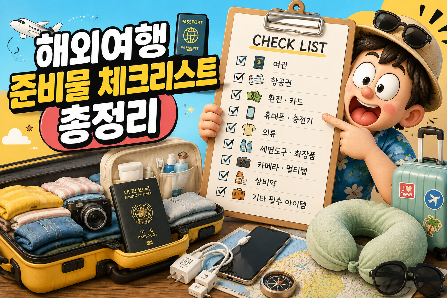 해외여행 준비물 체크리스트 총정리
