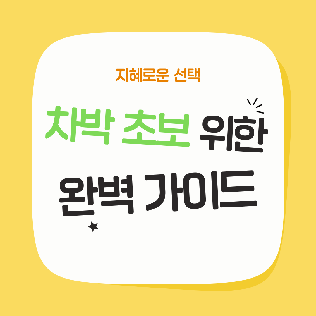 차박 초보자를 위한 완벽 가이드: 성공적인 차박 생활 시작하기