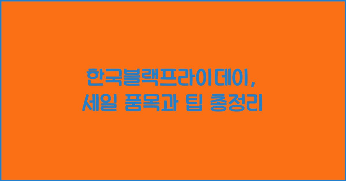 한국블랙프라이데이