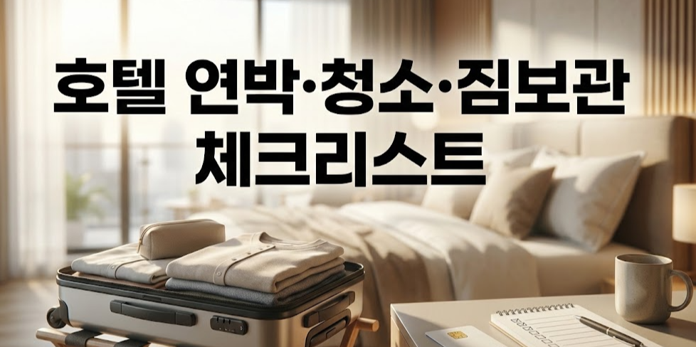 호텔 연박·청소·짐보관 헷갈림 끝: 초보가 가장 많이 실수하는 12가지 체크리스트
