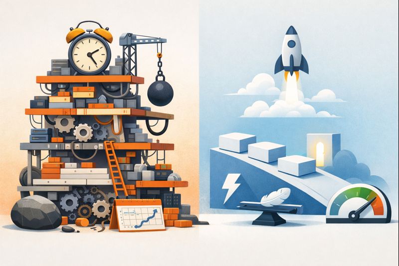 전통적인 인증 시스템 구축 vs Clerk 관련 이미지