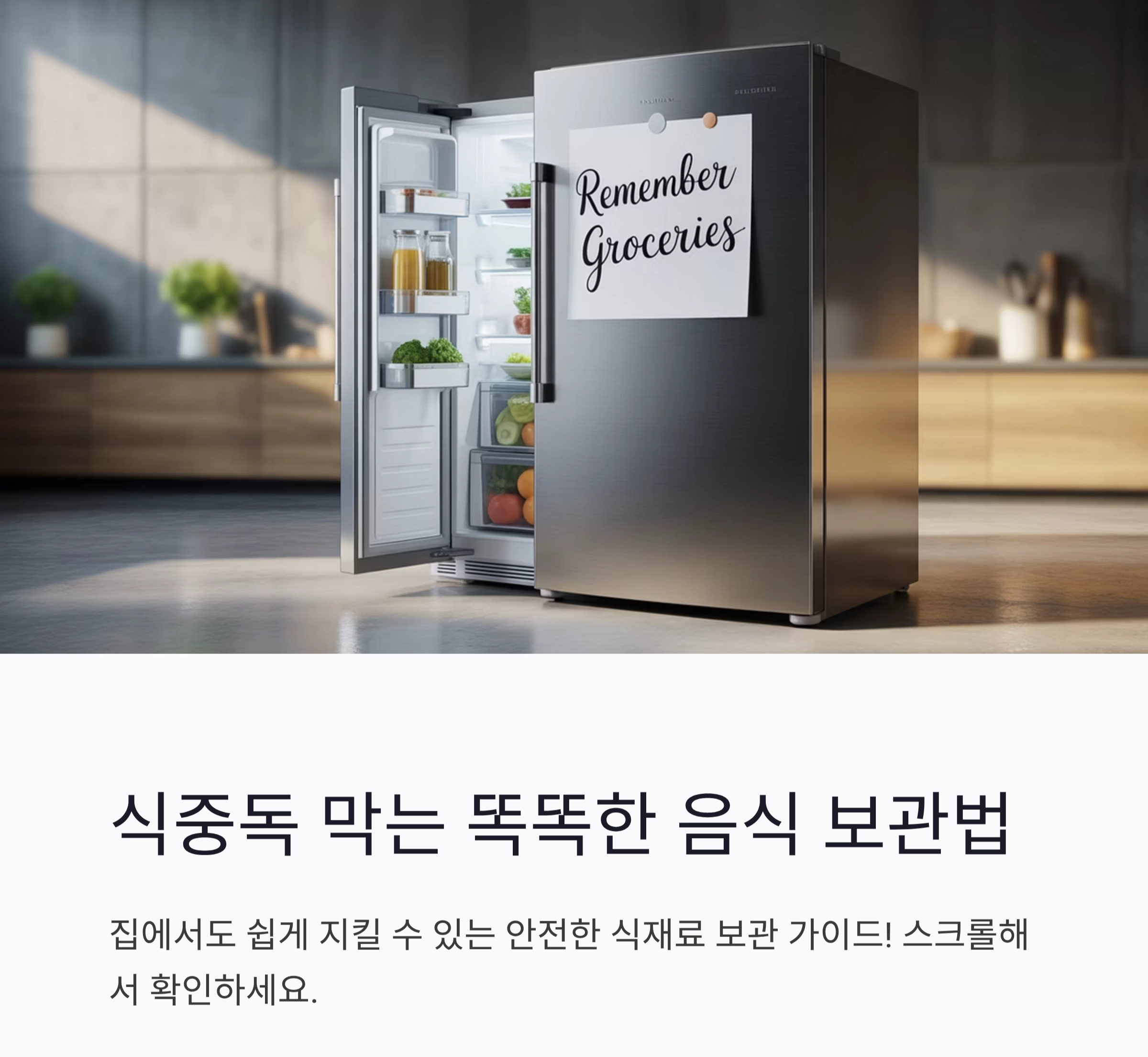 식중독 막는 똑똑한 음식 보관 기준 완벽 가이드