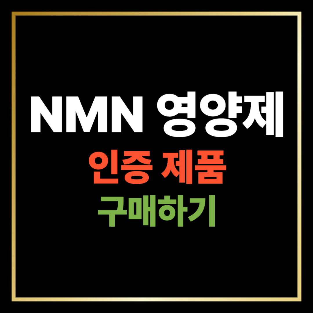 NMN 영양제 인증 제품 구매 하기