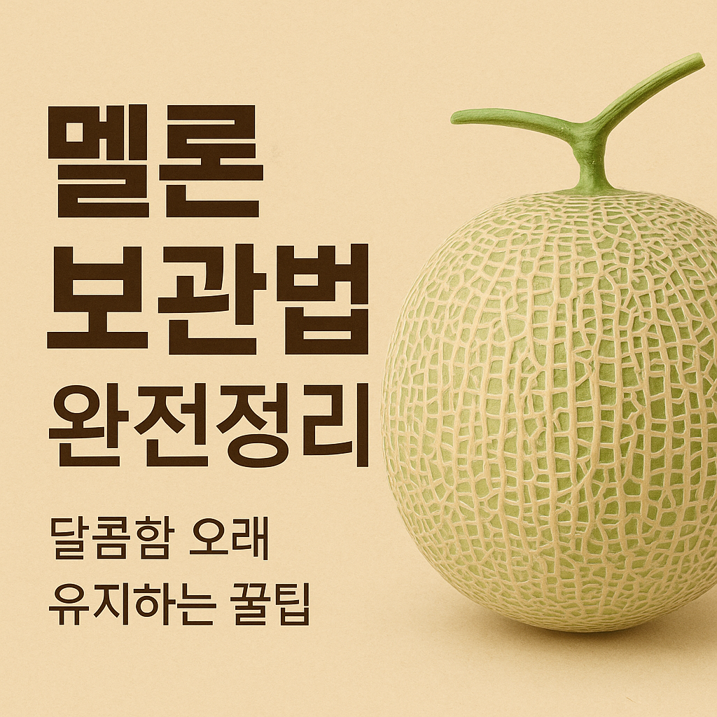 멜론 신선하게 보관하는 방법 &ndash; 단맛 유지 꿀팁 완전정리