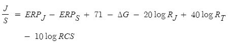 Modified Escort 재머 J/S 수식