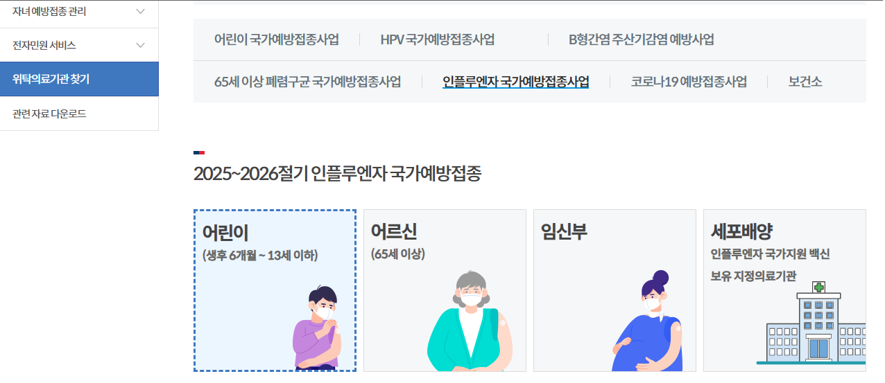 2025 독감주사 꼭 확인하세요! 무료대상&middot;시기 (출처 : 질병관리청)