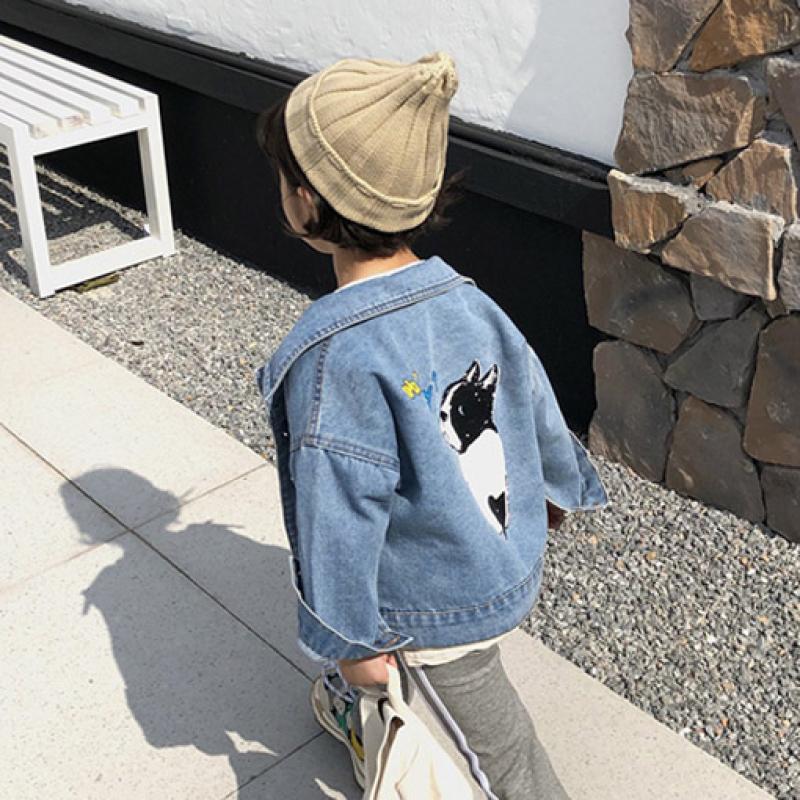 유아 청자켓, 남아여아 멍멍이 청자켓, 아동 데님 자켓