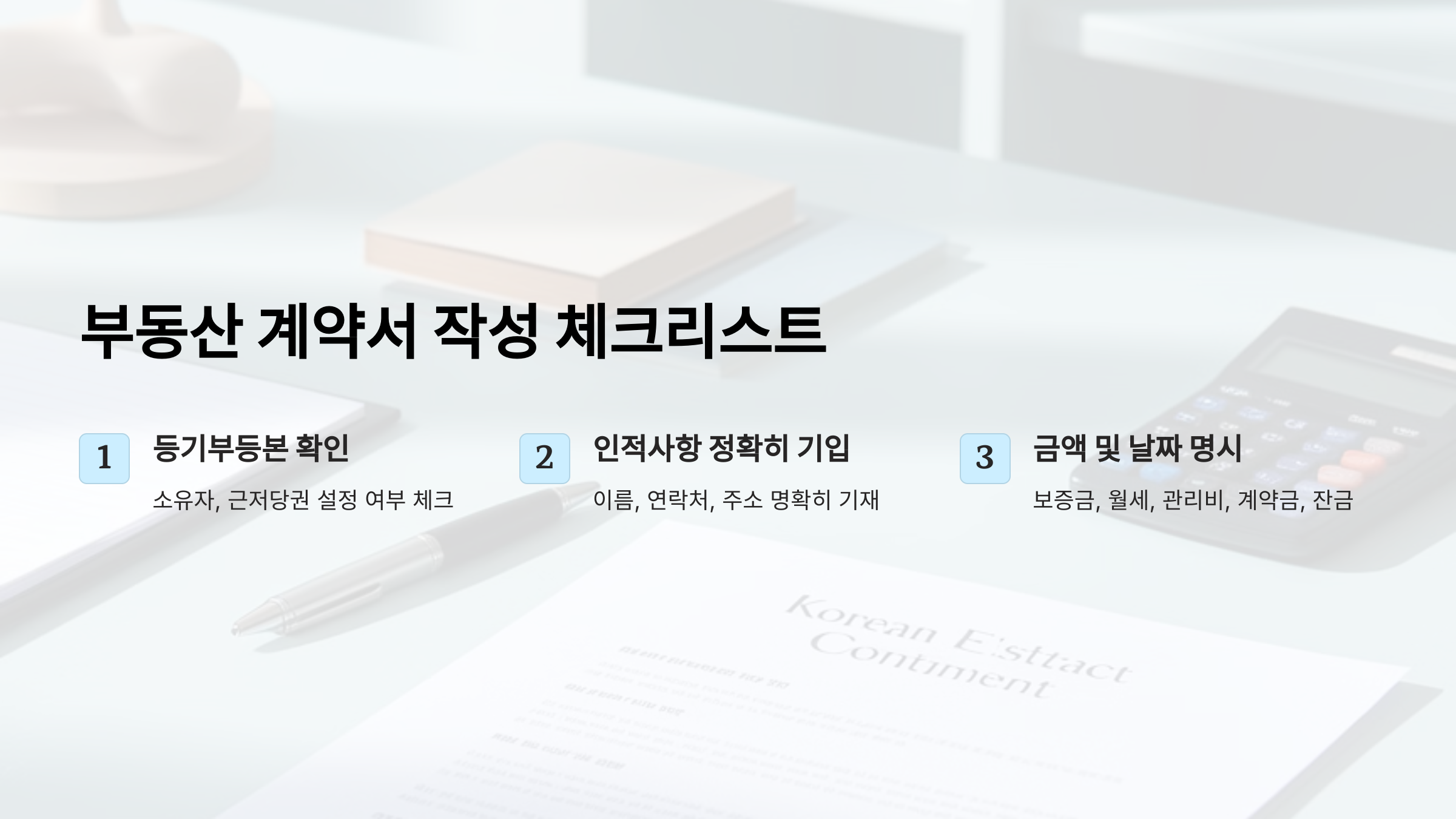 계약서 쓰기 전에 꼭 보자 10가지 체크리스트 &amp; 특약 예시