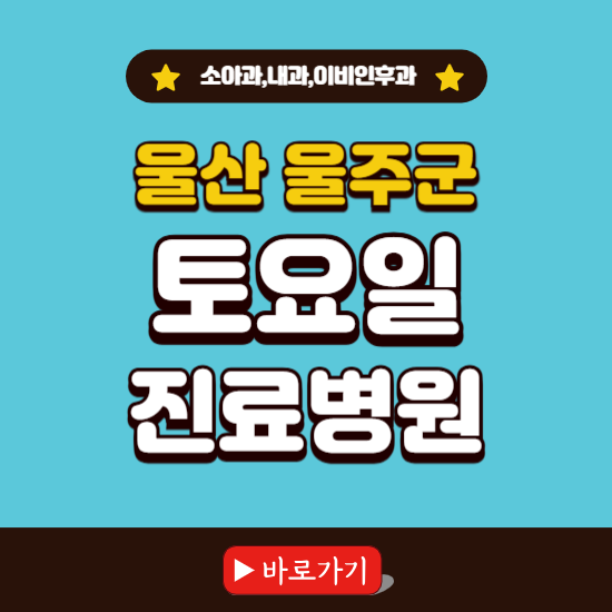 울산 울주군 토요일 진료 병원 찾기 ❘ 주말 문여는 소아과, 내과, 이비인후과 리스트