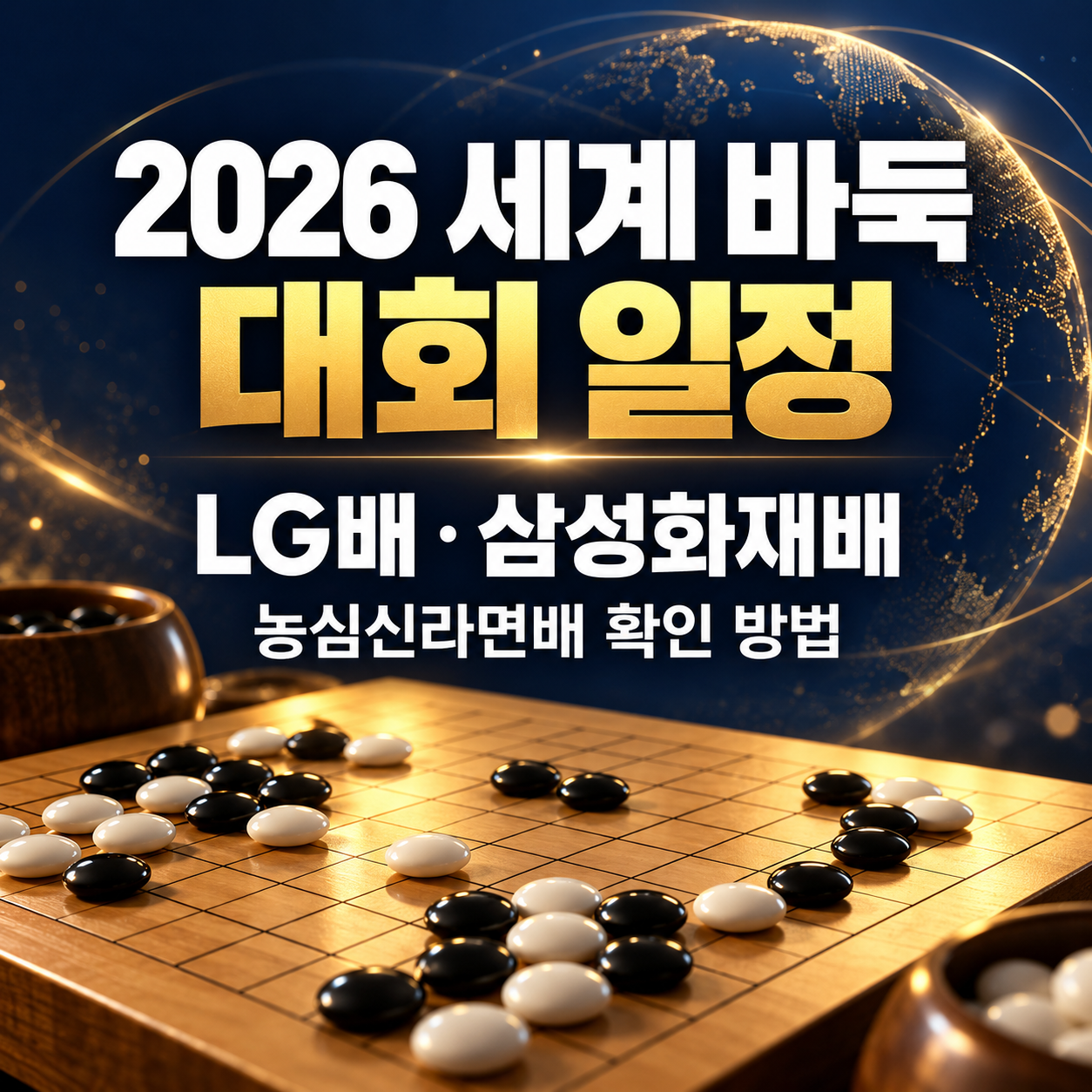세계 바둑 대회 일정 2026｜LG배&middot;삼성화재배&middot;농심신라면배 확인 방법