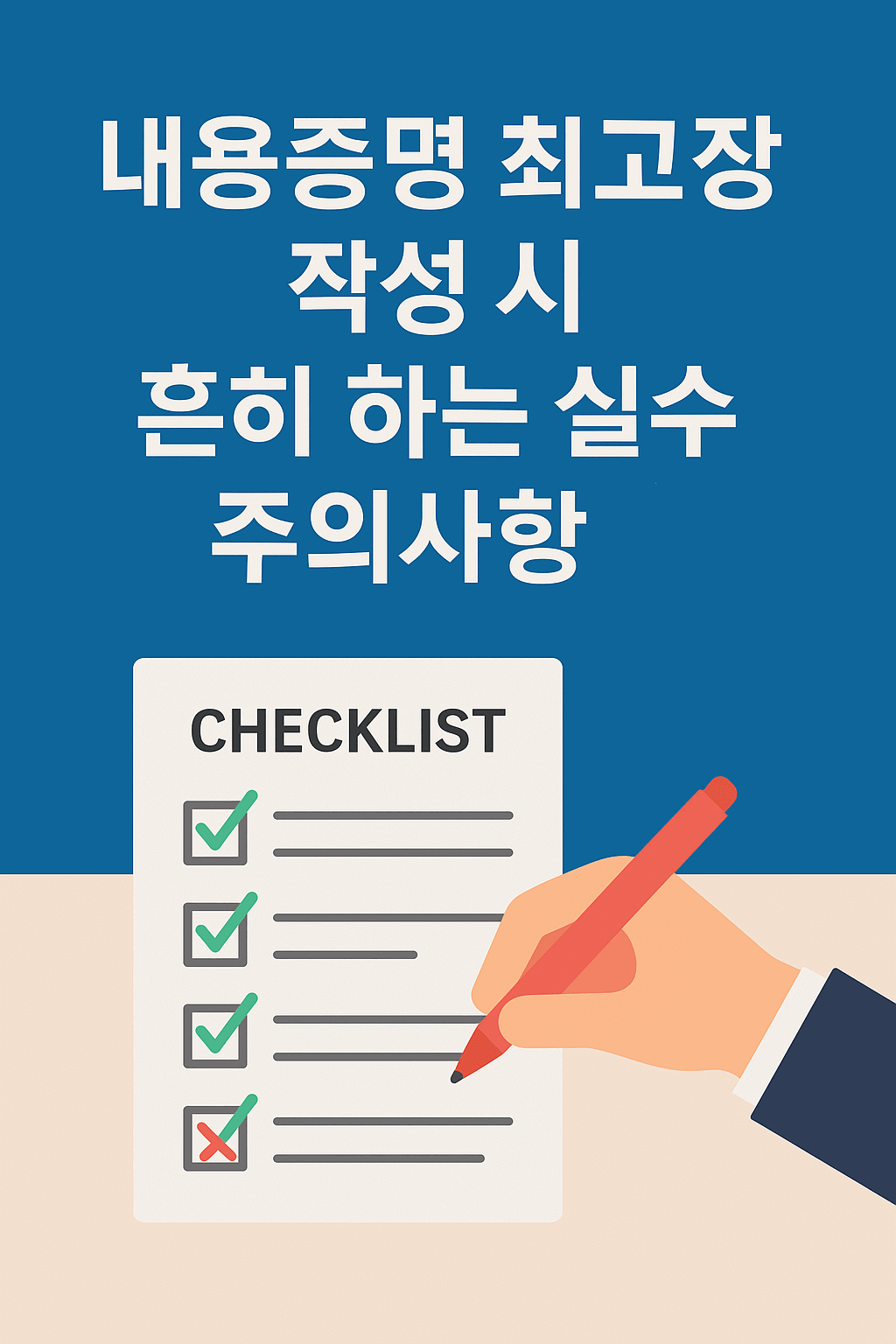최고장 실수 주의사항