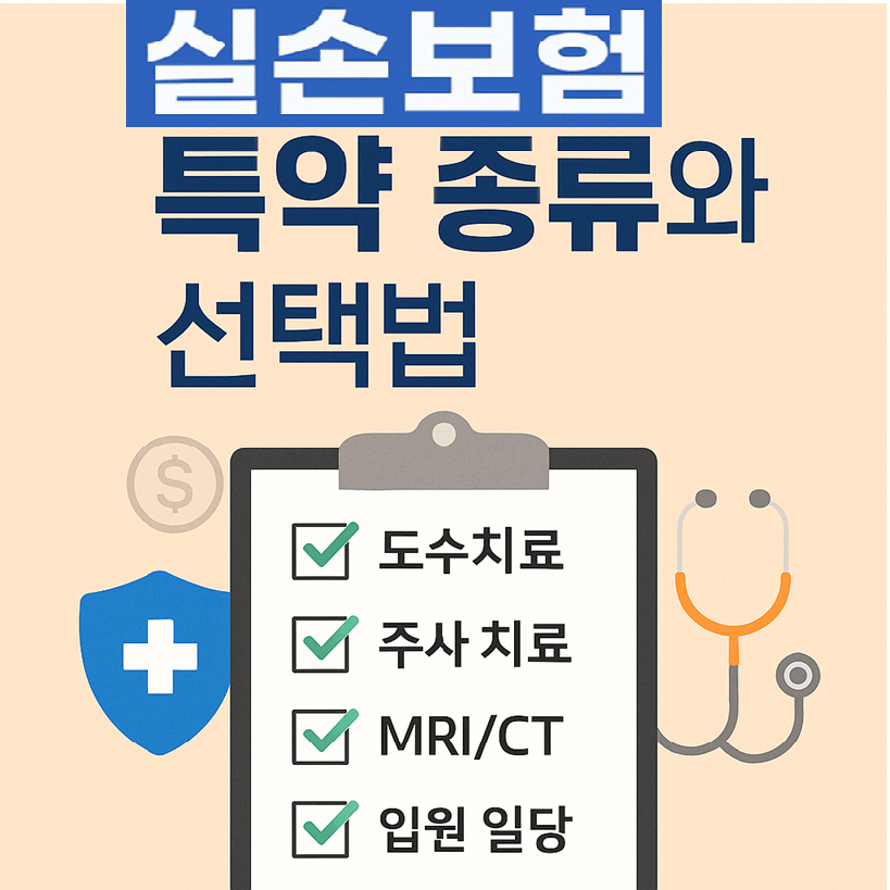 실손보험 특약 종류와 선택법