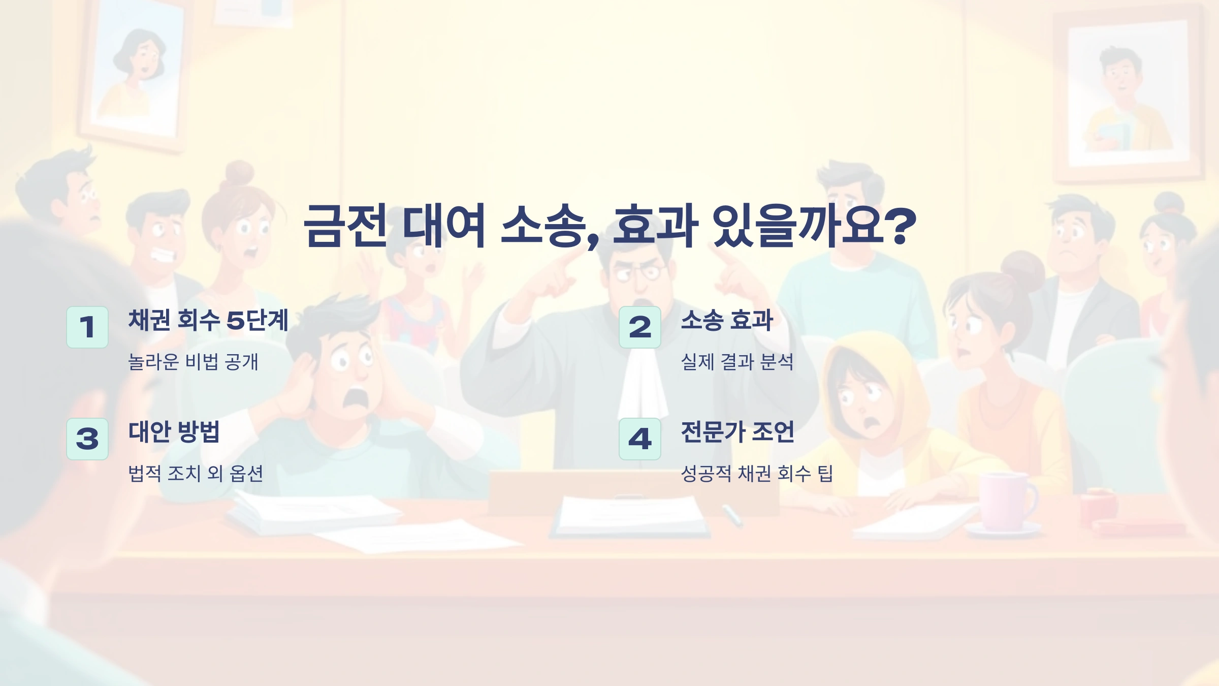 금전 대여 소송, 효과 있을까요? 채권 회수의 놀라운 5단계 비법 공개!