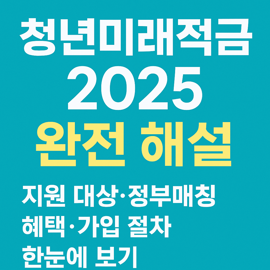 청년미래적금 2025 완전 해설|지원 대상·정부매칭 혜택·가입 절차 한눈에 보기