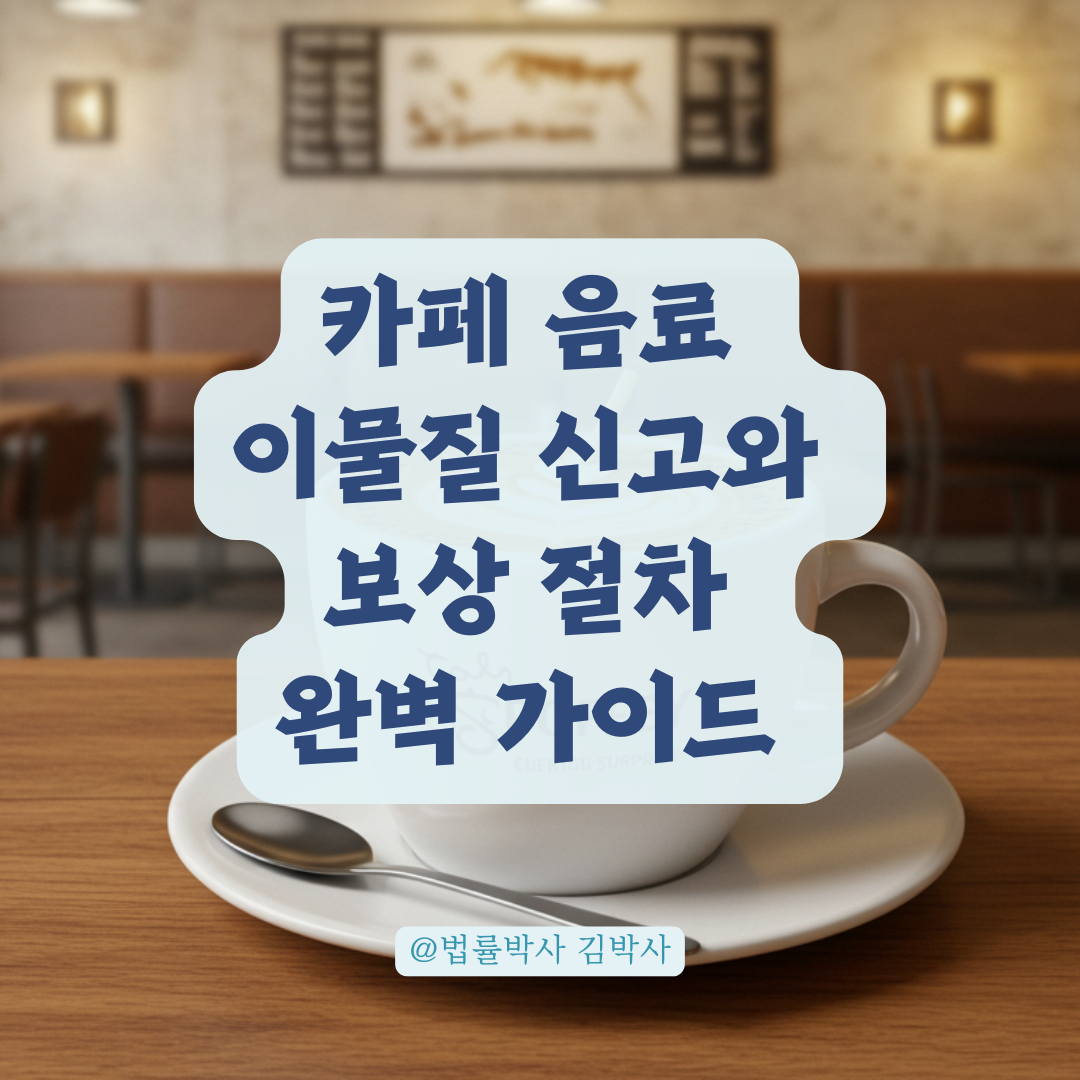카페 음료에 이물질 들어간 사건, 위생 신고부터 보상 요구까지 실전 가이드.