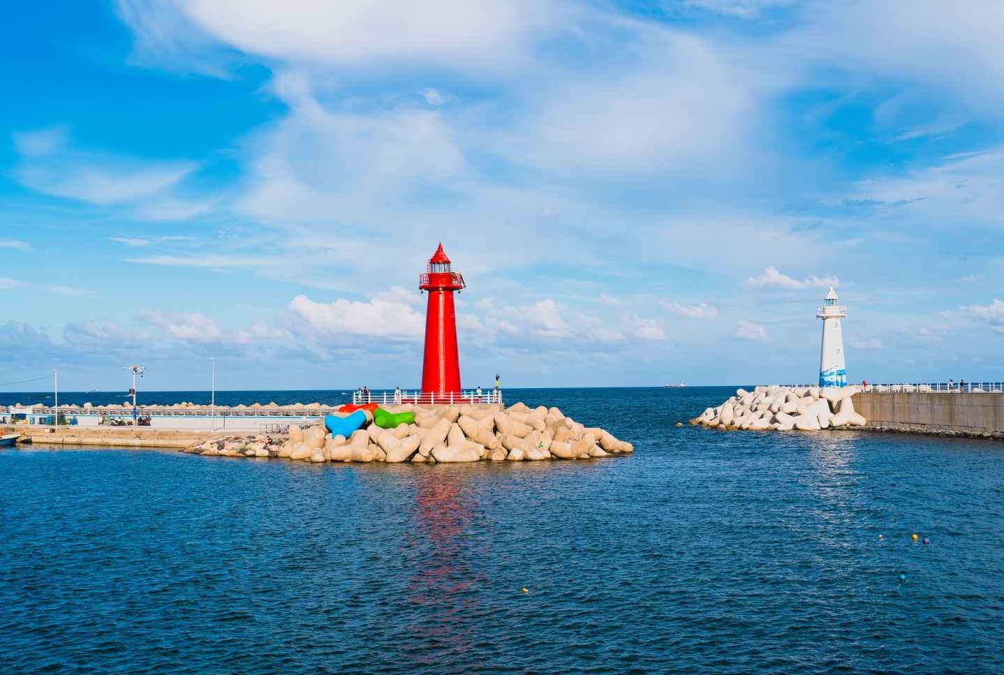 부산 청사포 쌍둥이등대