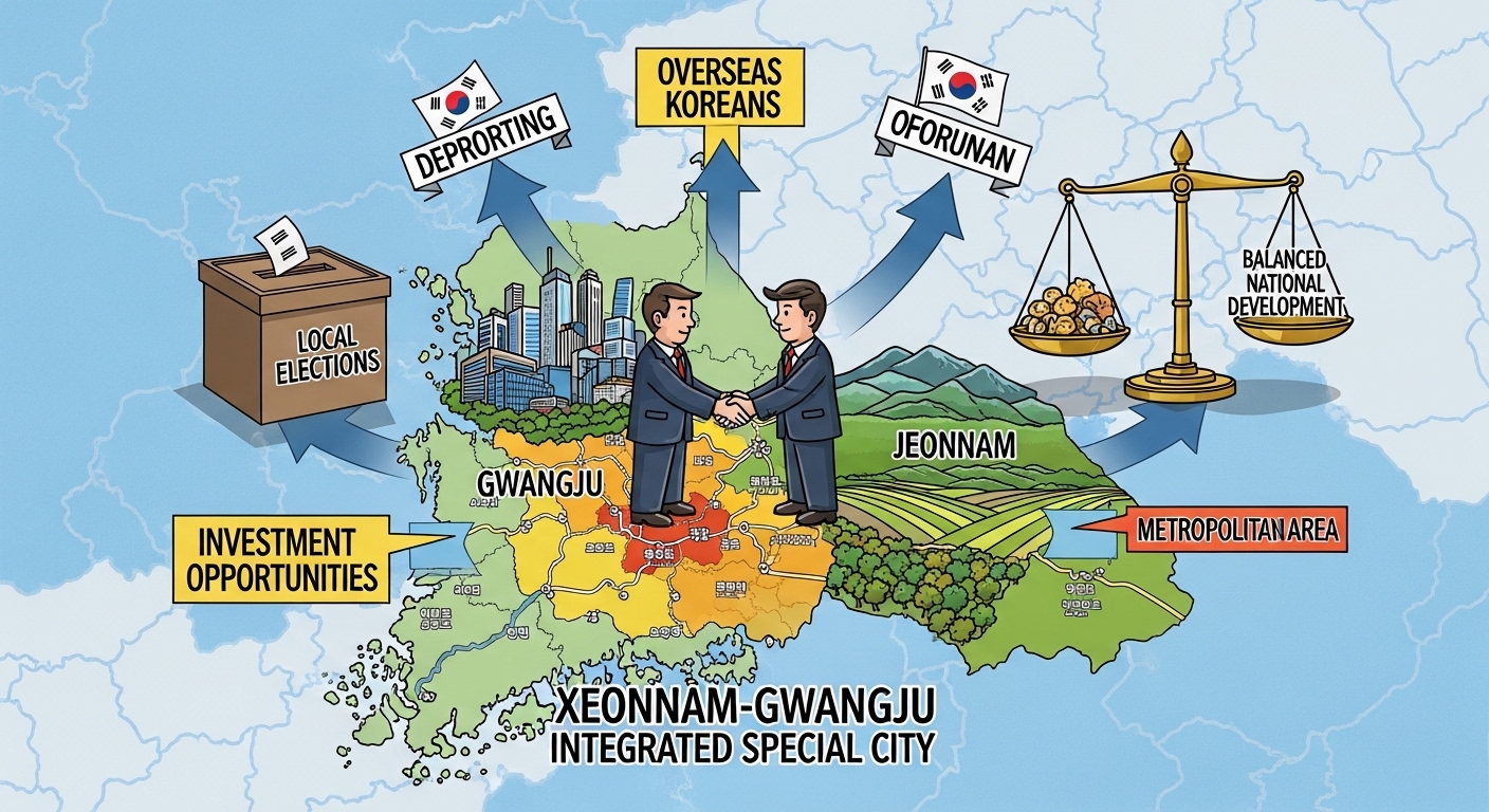 광주·전남 40년 재결합, 7월 통합특별시 출범···320만 메가시티 탄생의 의미