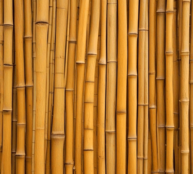 황색의 기다란 대나무들이 빼곡하게 세워졌다.