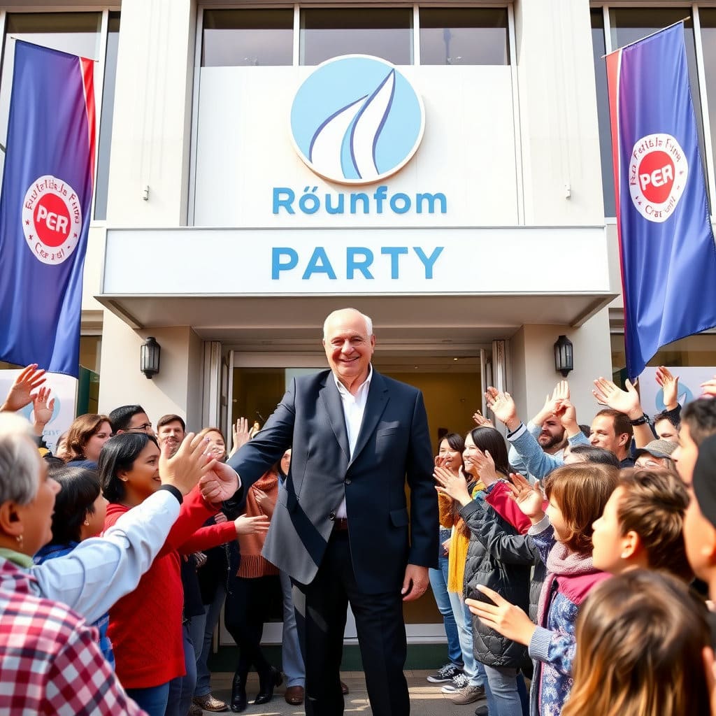 당의 얼굴로서 지지자들과 소통하고 친근한 이미지를 형성하는 당대표의 역할을 보여줍니다