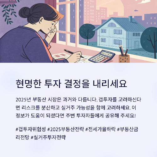 2025년, 갭투자 위험할까? 신중해야 할 부동산 전략