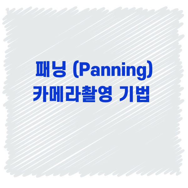 카메라 촬영기법 패닝