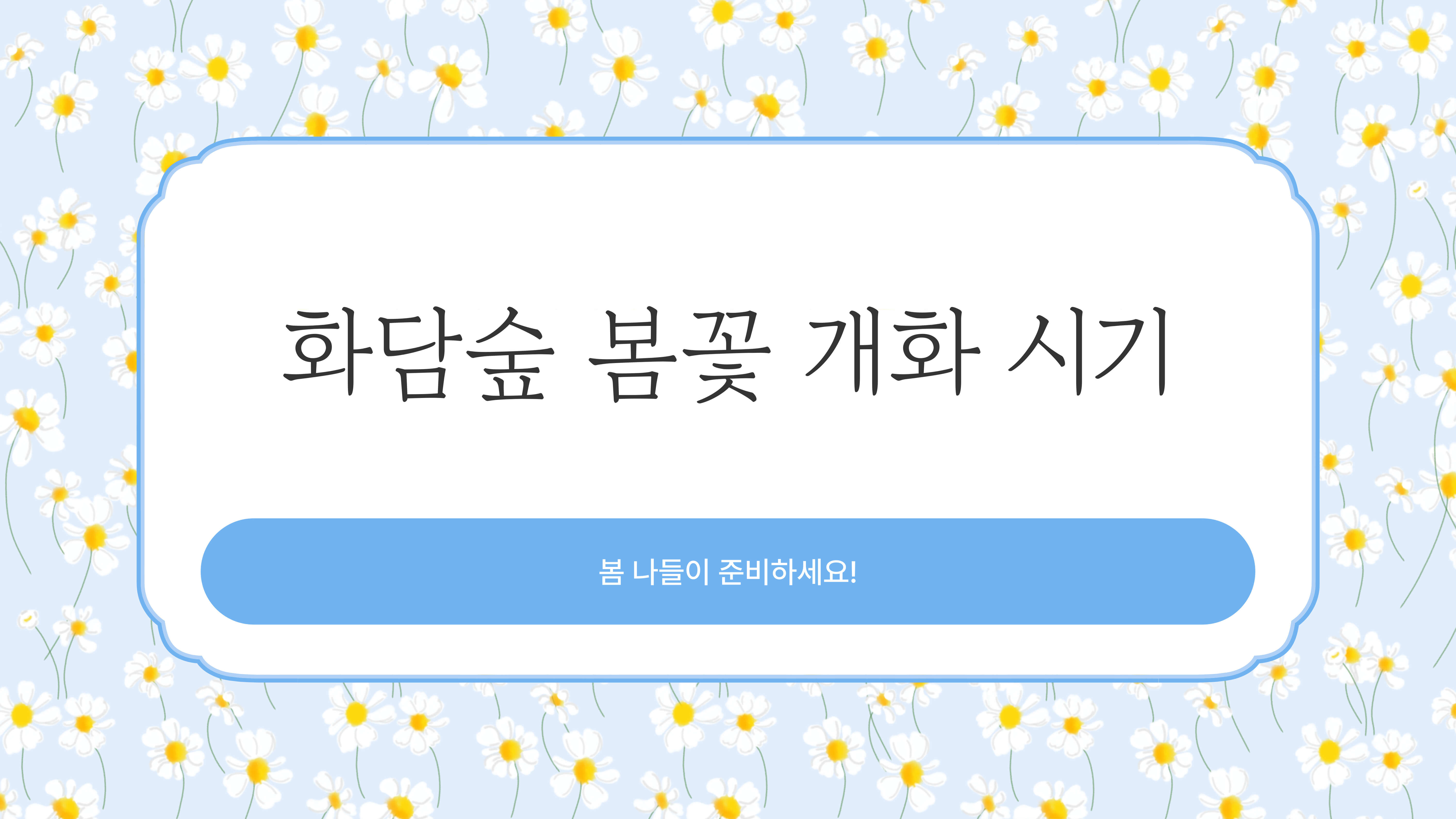 화담숲 봄꽃 개화 시기, 봄 나들이 준비