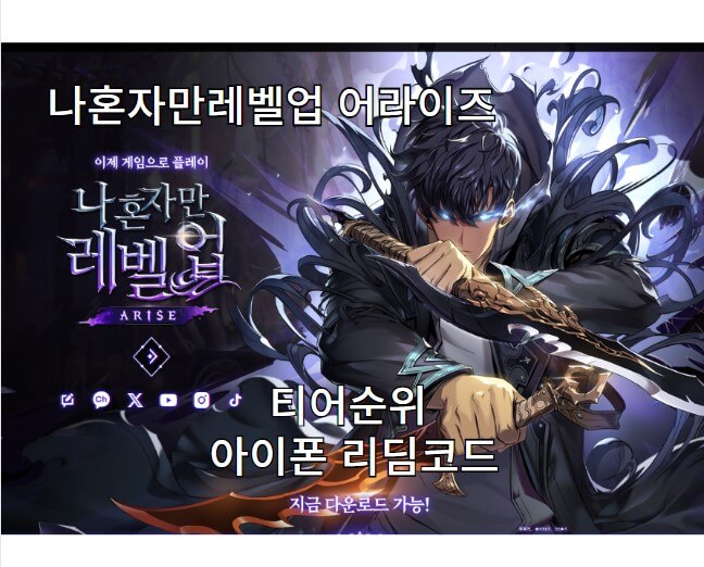 나혼자만레벨업 어라이즈 티어순위, 아이폰 리딤코드